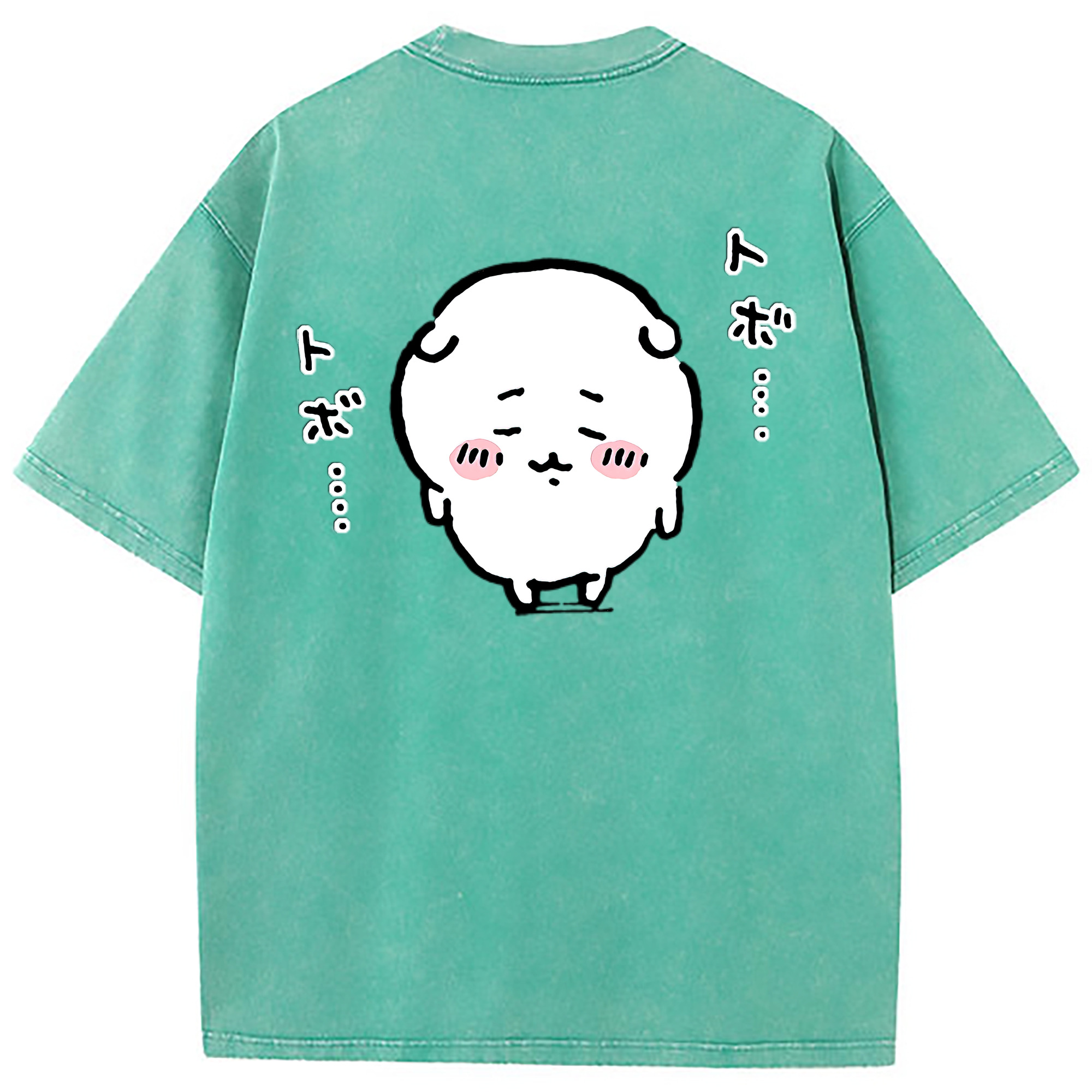 （画像用） ちいかわ ちいかわ Chii-kawa chiikawa 綿100% ヴィンテージ風 半袖Tシャツ（背面プリント）